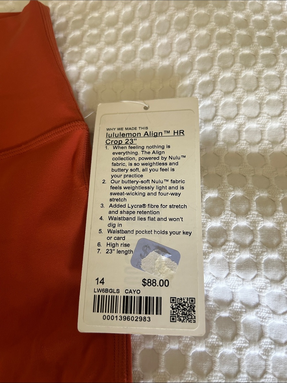 lululemon athletica Align HR Crop 23" - Cayo Orange